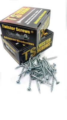 Twister Screws Multipurpose Patented screw design Self Drilling/Countersinking (Dia) 6mm (L) 140mm, Pack of 100