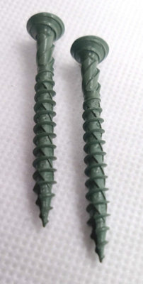 TwisterScrews E-Coat Decking Screws - Self Drilling/Countersinking (Dia)5mm (L)120mm, Pack of 200 green