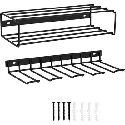 Two Layers Heavy Duty Wall Mount Drill Storage Rack