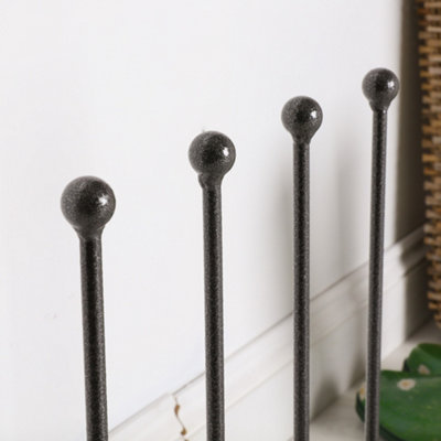 Two Pair Wellington Boot Rack Matte Black Welly Boot Storage Rack Garden Shoe Holder Shoe Rack - 5