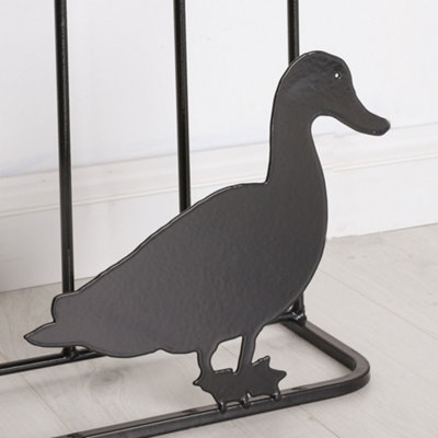 Two Pair Welly Rack Matte Black Country Duck Wellington Boot Storage Rack Garden Shoe Holder Shoe Rack - 4