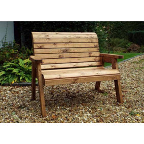 Two Seat Bench Self-Assembly - W118 x D74 x H98 - Redwood