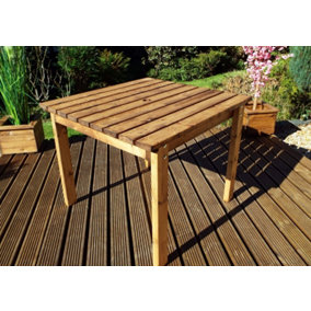 Two Seater Square Table Quality Wooden Garden Furniture - W100 x D100 x H80 - Fully Assembled