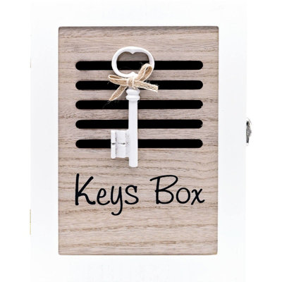Two-Tone 6-Key Hook Holder Cabinet