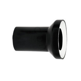 Tycner 190mm Long Black Straight Soil Pipe Wc Toilet Waste Water Pan Connector