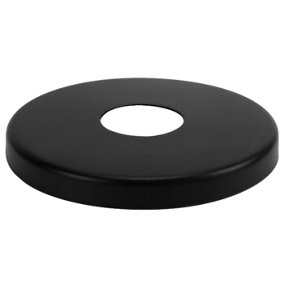 Tycner 21mm 1/2" Inch BSP Black Finished Steel Valve Tap Pipe Cover Collar 8mm High