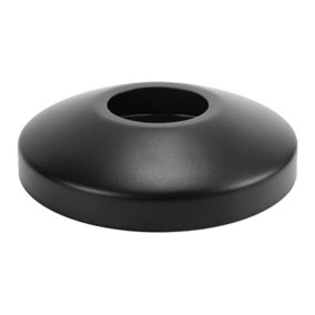 Tycner 32mm Black Finished Steel Hole Collar Rose Sink Basin Drain Waste Trap Cover