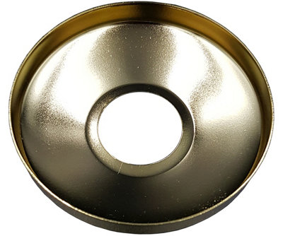 Tycner 32mm Gold Finished Steel Hole Collar Rose Sink Basin Drain Waste Trap Cover - 3