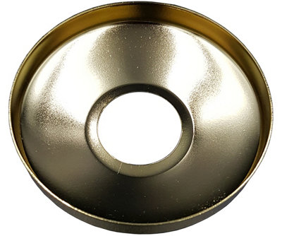 Tycner 32mm Gold Finished Steel Hole Collar Rose Sink Basin Drain Waste Trap Cover