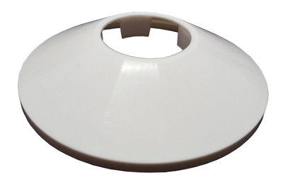 Tycner 32mm White Cone Shaped Collar Rose Cover for Pipe Holes Gaps Hiding