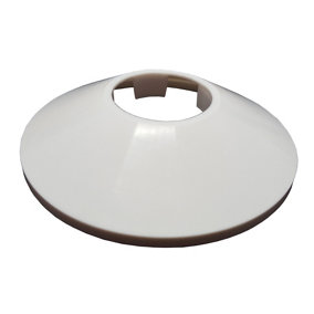 Tycner 32mm White Cone Shaped Collar Rose Cover for Pipe Holes Gaps Hiding