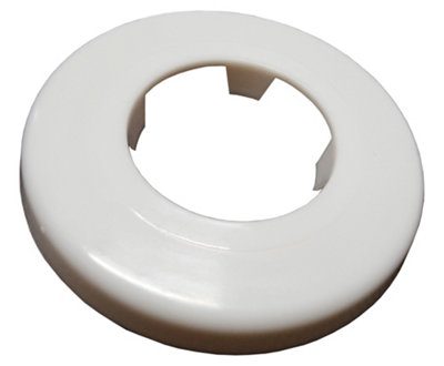 Tycner 40mm White Rosette Collar Rose Cover for Pipe Holes Gaps Hiding