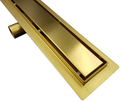 Tycner 800mm Long Inox Walk-in Bathroom Floor Linear Shower Tile Mounting Channel Drain