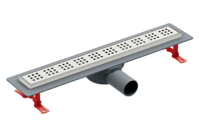 Tycner 800mm Walk-In Bathroom Floor Linear Shower Perforated Steel Channel Drain