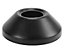Tycner Black Finished Steel Pipe Cover Collar Cone 3/4" (25mm) 25mm Height