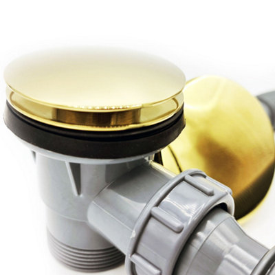 Tycner Gold Colour Finished Bathtub Drain Waste Bath Long Flexible Siphon Bathroom