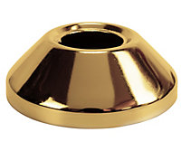 Tycner Gold Finished Steel Pipe Cover Collar Cone 3/4" (25mm) 25mm Height