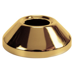 Tycner Gold Finished Steel Pipe Cover Collar Cone 3/4" (25mm) 25mm Height