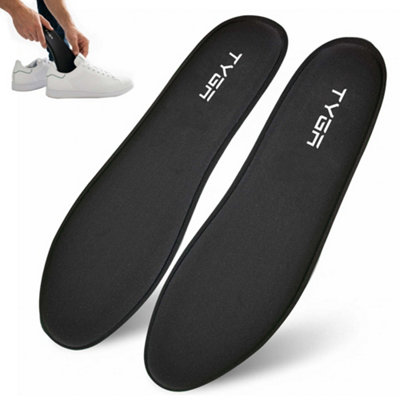 TYGA Memory Foam Insoles, Cushioned Comfort Shoe Inserts, Black, UK 7 - 8