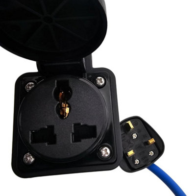 Type-2 EV Charger Point to Mains Plug Power Adapter. E-Bike Charging ...