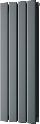 Typhoon - Anthracite Designer Radiator H800mm x W272mm Double Panel
