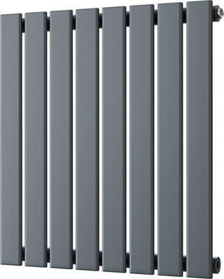 Typhoon - Anthracite Horizontal Radiator H600mm x W544mm Single Panel