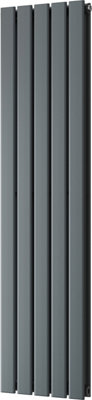 Typhoon - Anthracite Vertical Radiator H1400mm x W340mm Double Panel