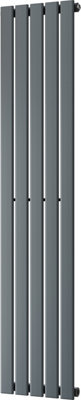 Typhoon - Anthracite Vertical Radiator H1600mm x W340mm Single Panel