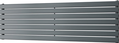 Typhoon Axis - Anthracite Horizontal Radiator H476mm x W1600mm Single Panel