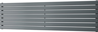 Typhoon Axis - Anthracite Horizontal Radiator H476mm x W1800mm Single Panel