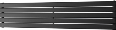 Typhoon Axis - Black Horizontal Radiator H340mm x W1600mm Single Panel