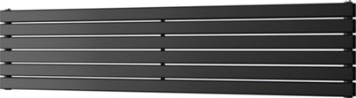 Typhoon Axis - Black Horizontal Radiator H408mm x W1800mm Double Panel