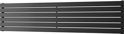Typhoon Axis - Black Horizontal Radiator H408mm x W1800mm Single Panel