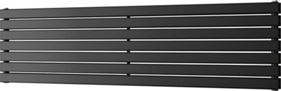 Typhoon Axis - Black Horizontal Radiator H476mm x W1800mm Double Panel