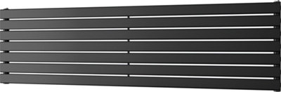 Typhoon Axis - Black Horizontal Radiator H476mm x W1800mm Single Panel