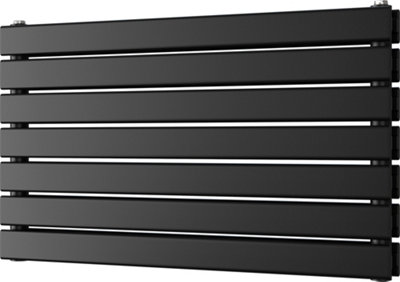 Typhoon Axis - Black Horizontal Radiator H476mm x W800mm Double Panel
