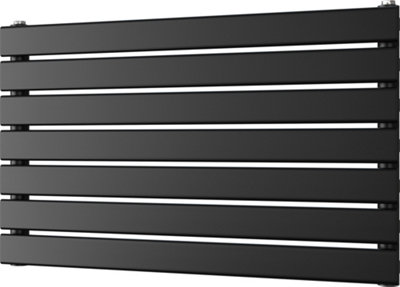 Typhoon Axis - Black Horizontal Radiator H476mm x W800mm Single Panel