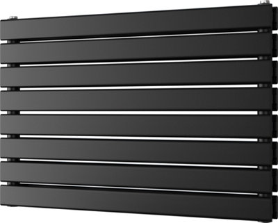 Typhoon Axis - Black Horizontal Radiator H544mm x W800mm Double Panel