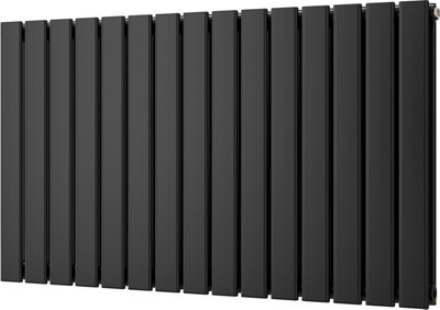 Typhoon - Black Horizontal Radiator H600mm x W1020mm Double Panel
