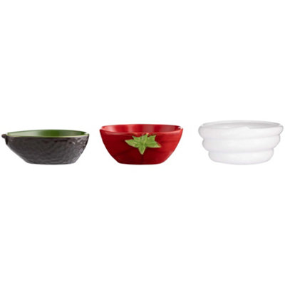 Typhoon World Foods Set Of 3 Fajita Dip Bowls