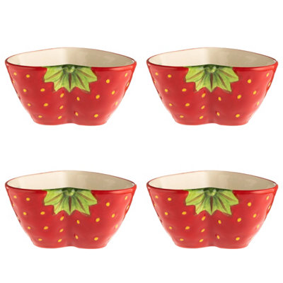 Typhoon World Foods Set of 4 Strawberry Bowl 12cm