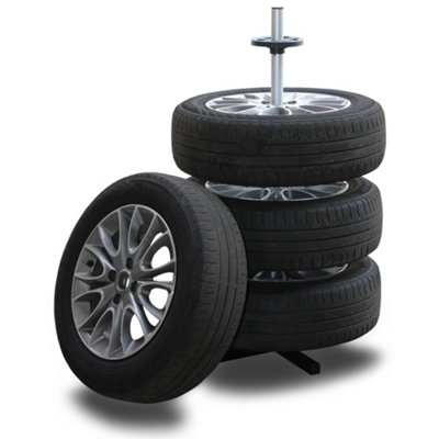 Tyre Tree - Sturdy tyre storage rack - grey