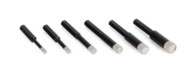 TYROLIT 6 Piece DDT Diamond Tile Drill Set with Cooling Wax