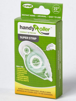 U-Craft Handy Tape Roller 15m Super Strip Plus Extra Strong Double Sided