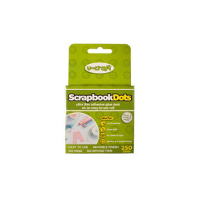 U-Craft Scrapbook Adhesive Dots Extra Strength Permanent Ultra Flat 10mm On A Roll Pack of 250 (12 packs)
