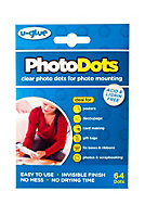 U-Glue Extra Thin Photo Adhesive Dots Permanent 10mm Pack of 64 (12 packs)