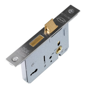 UAP 3 Lever Mortice Sash Lock 75mm - Door Lock with Key, Door Latch Mortice Lock - Internal and External Door - Satin Stainless