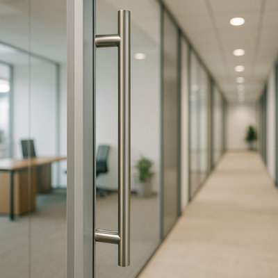UAP 316 Stainless Steel Offset Door Pull Handle 1800 x 38mm Satin Finish for Internal and External Doors