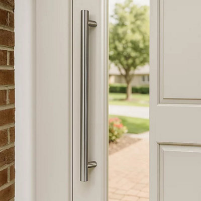 UAP 316 Stainless Steel Offset Door Pull Handle 1800 x 38mm Satin Finish for Internal and External Doors