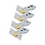 UAP 4 Sets 75mm Tubular Latch Square - Door Latches - Internal Doors Square Corners - Mortice Latch - 75mm - Polished Stainless